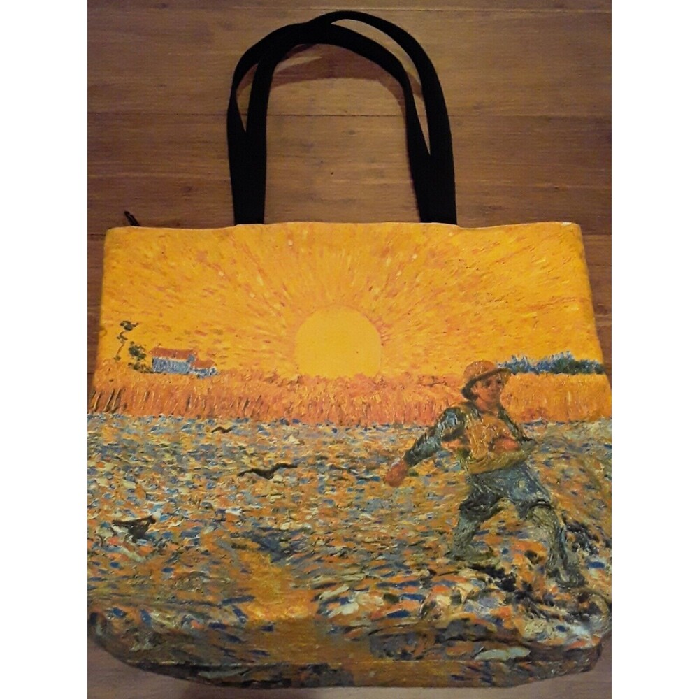 NWOT P&N The East's Enlightened Renaissance Art Zipper Closure 16" Hand Tote Bag